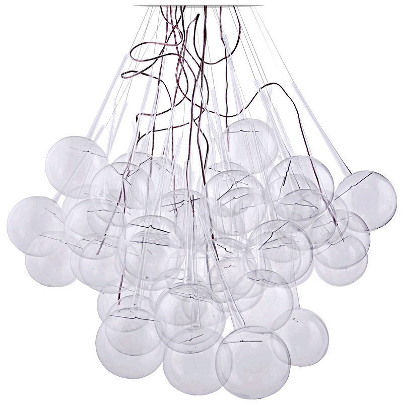 Sculptural light from glass bulbs and LEDs, designed by Daria Burlińska